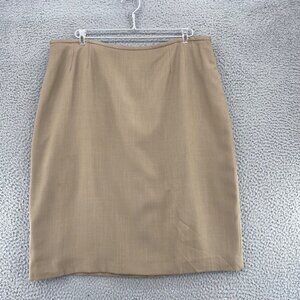 Le Suit Skirt Womens 18 Plus Beige Straight Pencil Below Knee Office Career Work